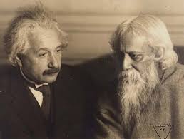 Portraits de Tagore et Einstein réunis